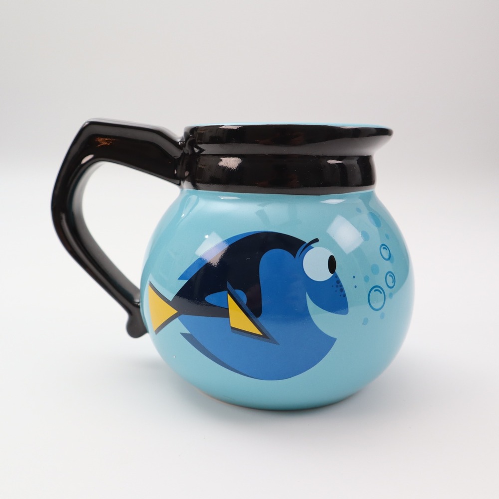 Disney Store Dory Fish Mug Blue Black Handle Authentic Original